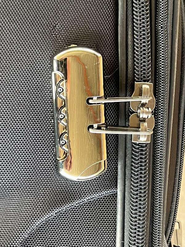 3-Piece Black Soft-Sided Luggage Set  Spinner Wheels, Combo Locks & Expandable Travel Fabric Design