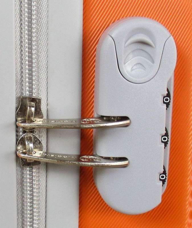 3-Piece Orange Hard Shell Luggage Set  Spinner Wheels, Style Locks & Durable Travel Design SA