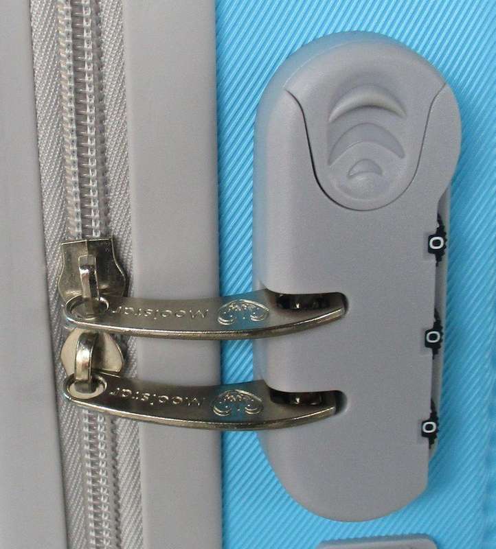 3-Piece Sky Blue HardShell Luggage Set by MooiStarSpinner Wheels,Combo Locks&Modern Travel Design