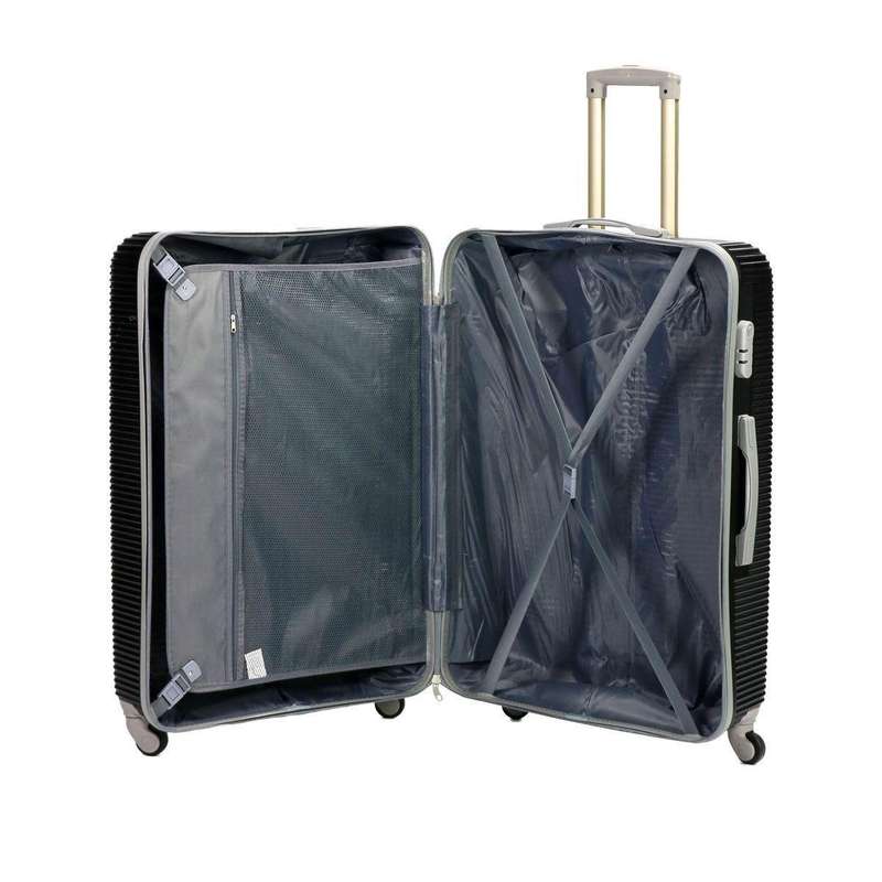 3-Piece Black Hard Shell Luggage Set by MooistarSpinner Wheels, Combo Locks & Durable Travel Design