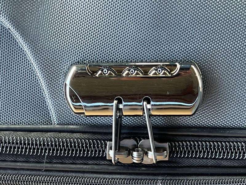 3-Piece Grey Soft Shell Luggage Set  Spinner Wheels, Combo Locks & Expandable Multi-Pocket Design