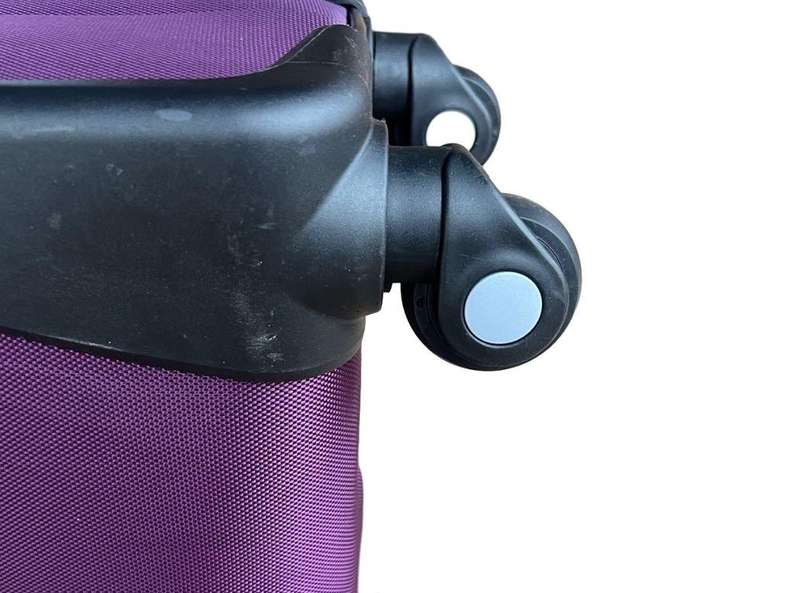 3-Piece Purple Soft Shell Luggage Set  Spinner Wheels, Combo Locks & Expandable Quilted Interiors