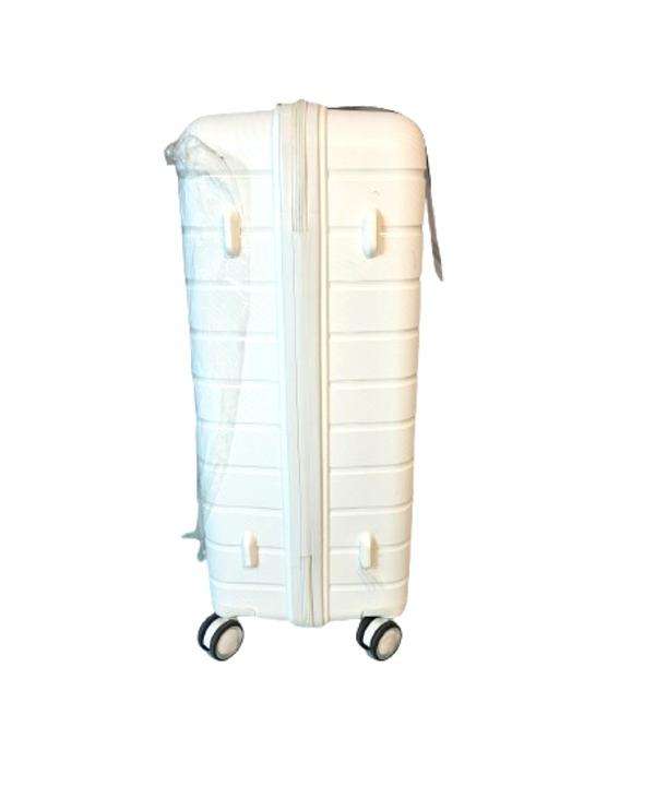 3-Piece White Hard Shell Luggage Set by BeginAgainSpinner Wheels,TSA Locks,Expandable Travel Design