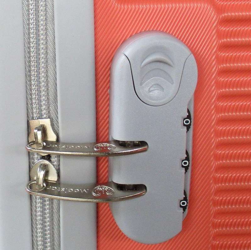 3-Piece Coral Pink Hard Shell Luggage Set by MooistarSpinner Wheels,Locks&Lightweight Travel Design