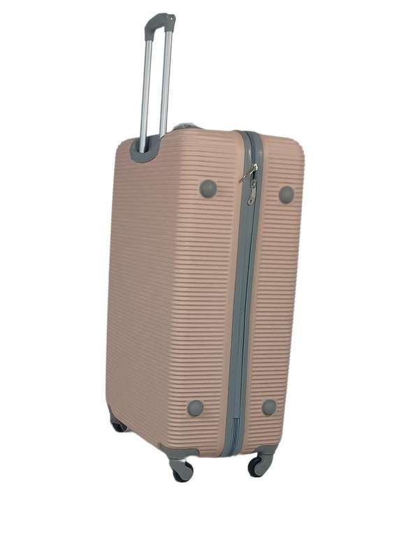 Cream 3-Piece Hard Shell Luggage Set with Spinner Wheels, TSA Locks, and Lined Interior Compartments