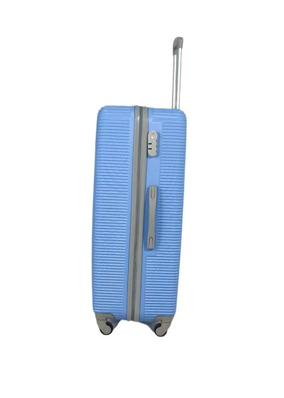 3-Piece Sky Blue Hard Shell Luggage Set with Spinner Wheels, Locks & Lightweight Durable Design