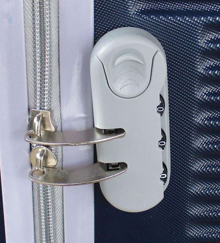 Navy 3-Piece Hardshell Luggage Set with Spinner Wheels, Combo Locks & Organised Travel Interiors