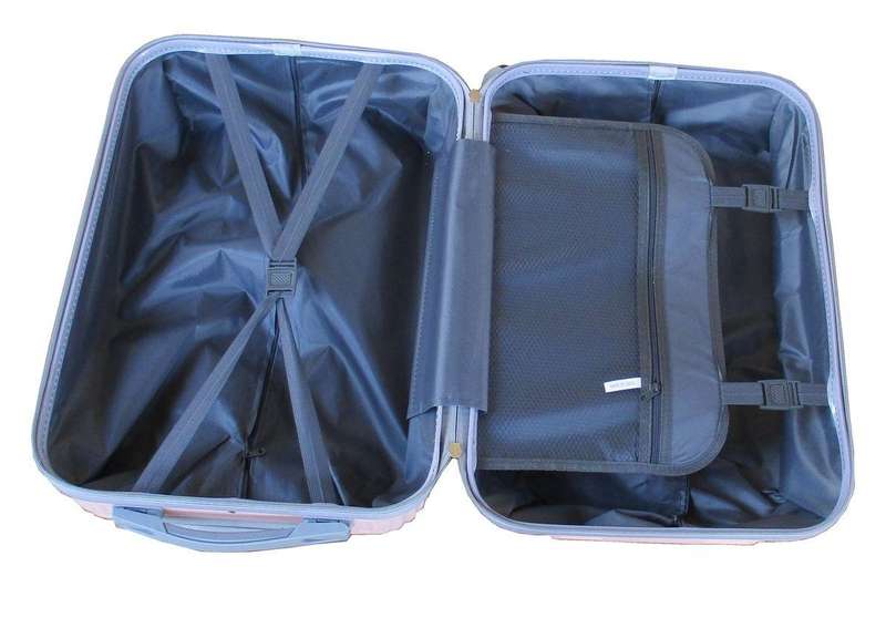Light Pink 3-Piece TOUGH Hardshell Luggage Set with Spinner Wheels, Combo Locks & Ribbed Texture