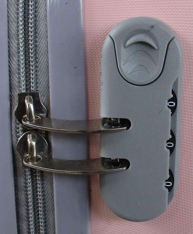 Light Pink 3-Piece TOUGH Hardshell Luggage Set with Spinner Wheels, Combo Locks & Ribbed Texture