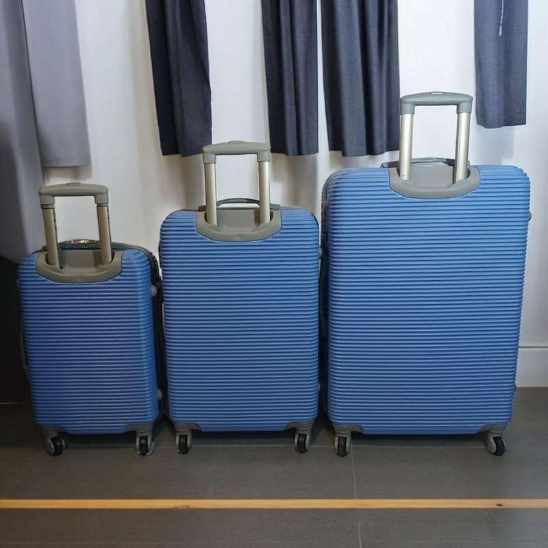 SMTE 3-Piece Sky Blue Spinner Luggage Set with Lock, Hard Shell, Telescopic Handle & Top Side Grips
