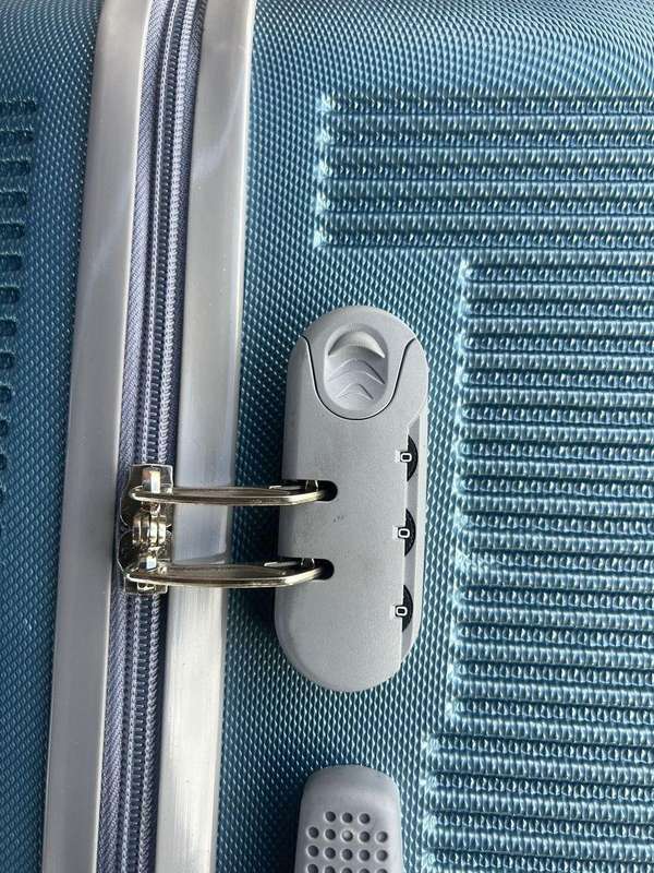 3-Piece Sky Blue Hard Shell Luggage Set with Spinner Wheels, Built-In Lock & Fast Delivery in SA