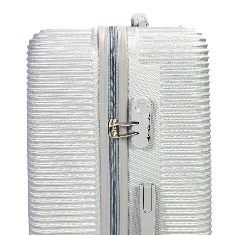 3-Piece Silver Hard Shell Luggage Set with Spinner Wheels, Built-In Lock & Fast Delivery in SA