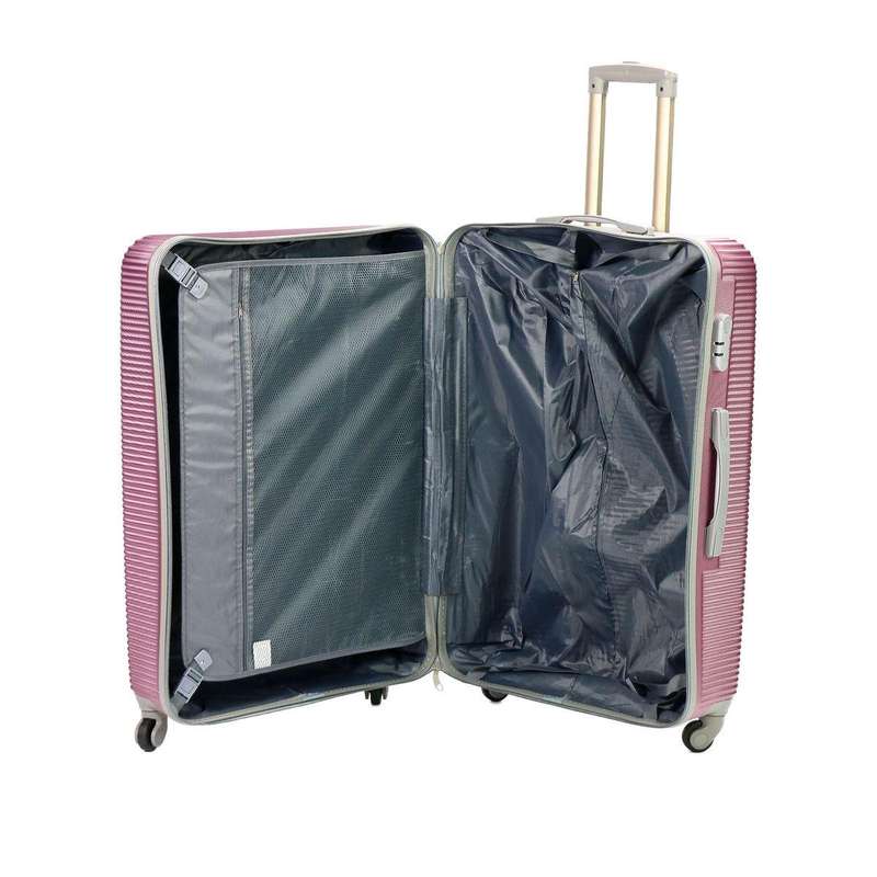 3-Piece Pink Hard Shell Luggage Set with Spinner Wheels, Gold Handle, Lock & Fast SA Delivery