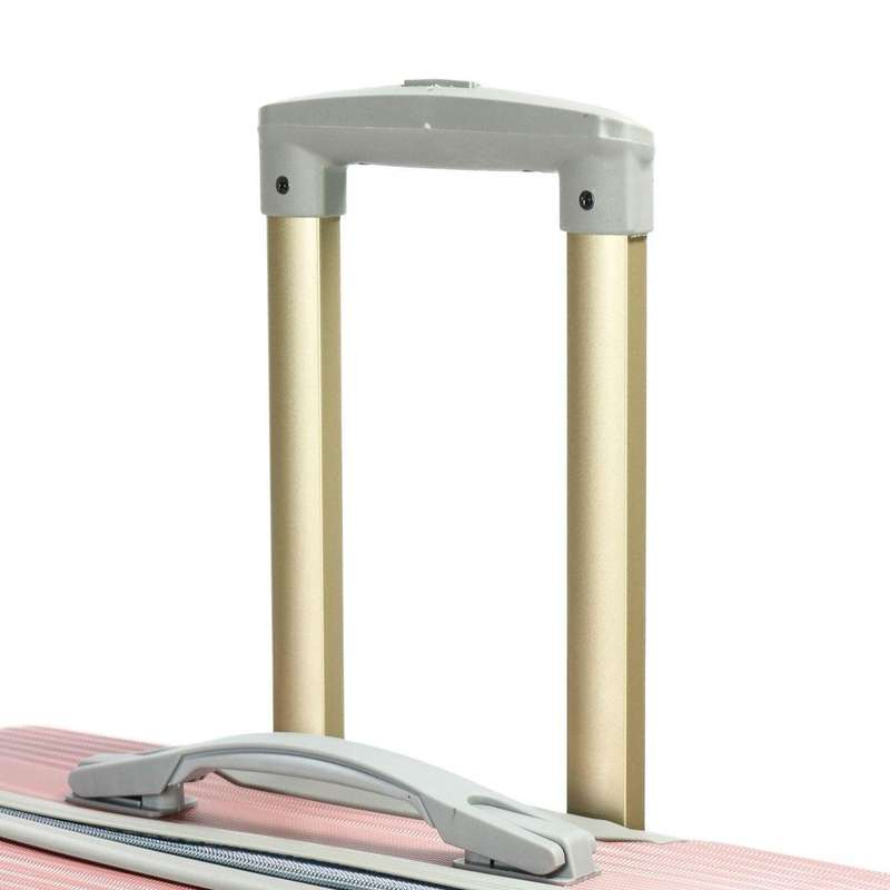 3-Piece Pink Hard Shell Luggage Set with Spinner Wheels, Gold Handle, Lock & Fast SA Delivery