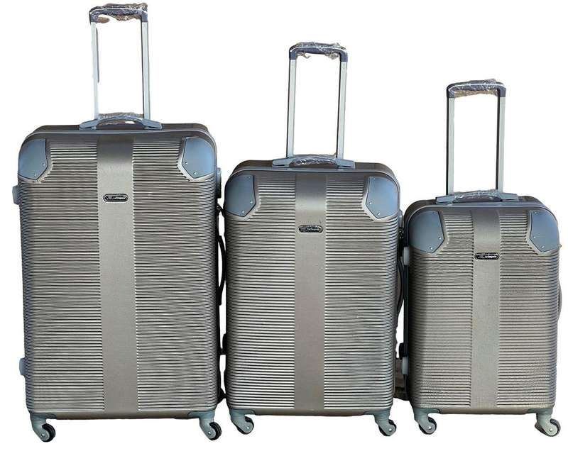 3-Piece Gold HardShell Luggage Set with Spinner Wheels,Built-In Lock & Fast Delivery in South Africa