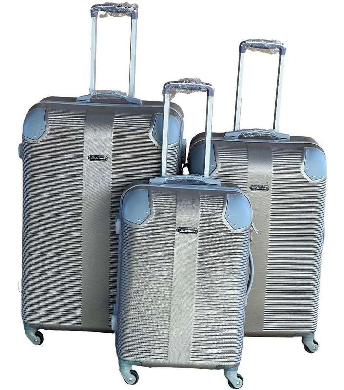 3-Piece Gold HardShell Luggage Set with Spinner Wheels,Built-In Lock & Fast Delivery in South Africa