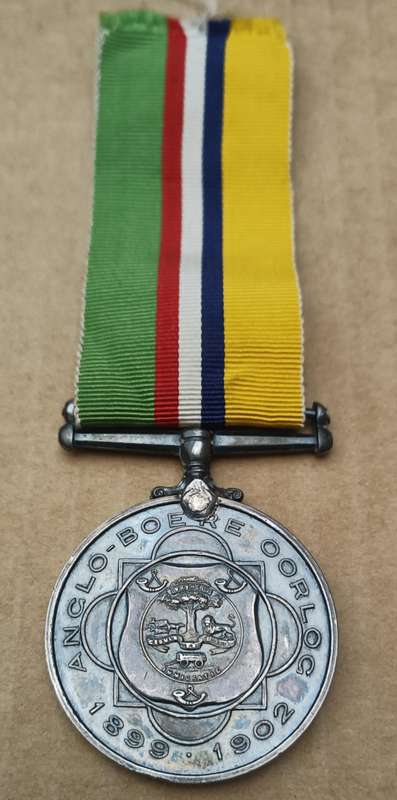 BOER WAR ABO MEDAL TO KORPL -POW CAPTURED AT PAARDEBERG