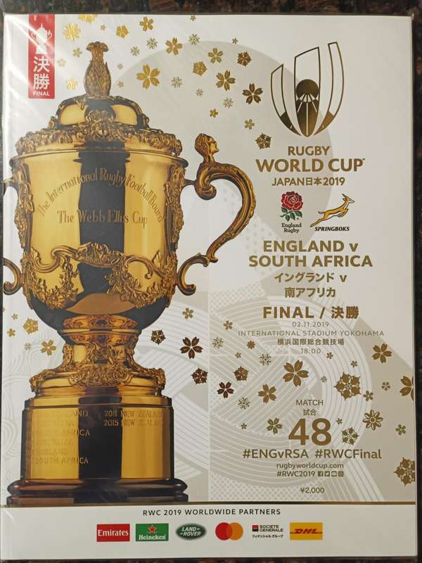 2019 RUGBY WORLD CUP FINAL PROGRAMME
