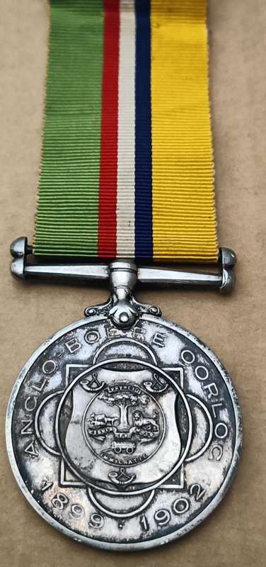 BOER WAR ABO MEDAL - KRUGERSDORP COMMANDO- WITH JAN SMUTS IN CAPE COLONY- POW