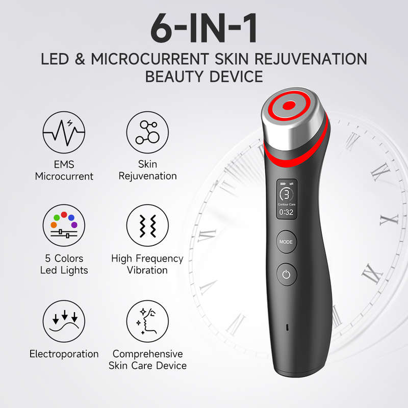 Age Booster Pro Microcurrent Facial Device | LED Therapy & Skin Rejuvenation