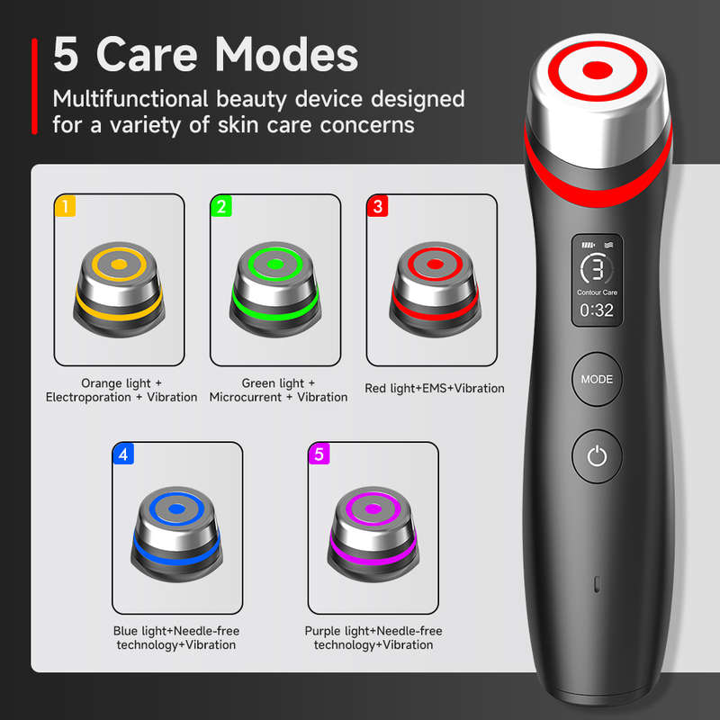 Age Booster Pro Microcurrent Facial Device | LED Therapy & Skin Rejuvenation