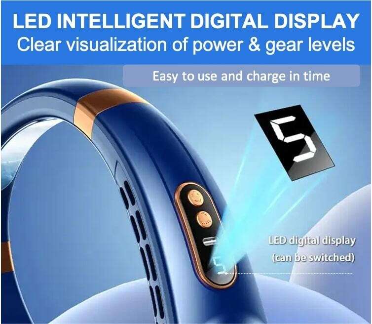[MARKED DOWN] Neck Fan with Ambient Lighting & LCD Display