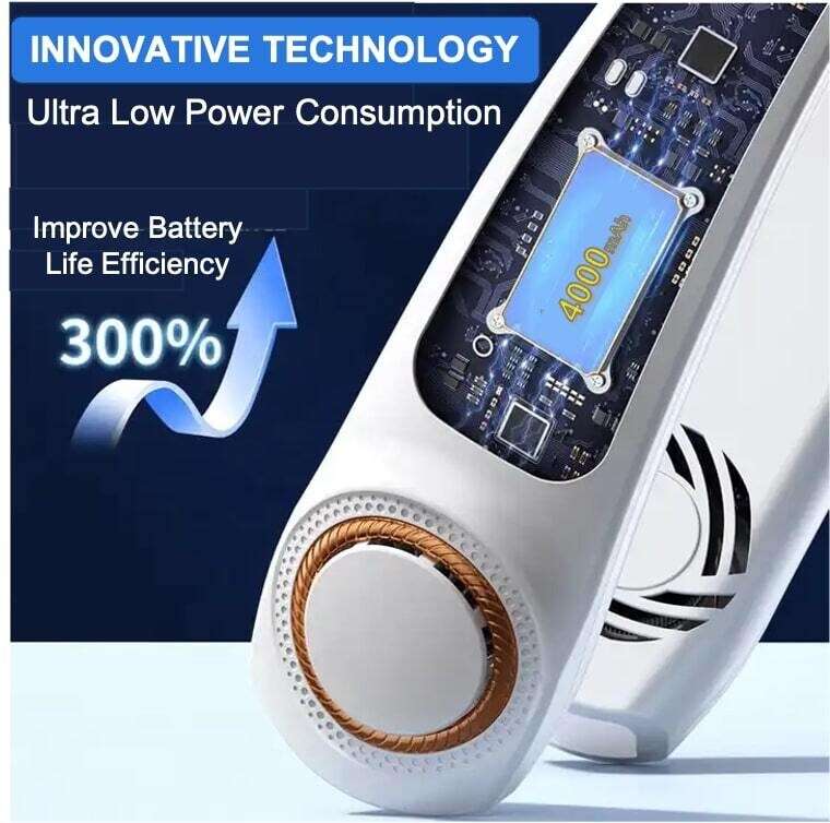 [MARKED DOWN] Neck Fan with Ambient Lighting & LCD Display