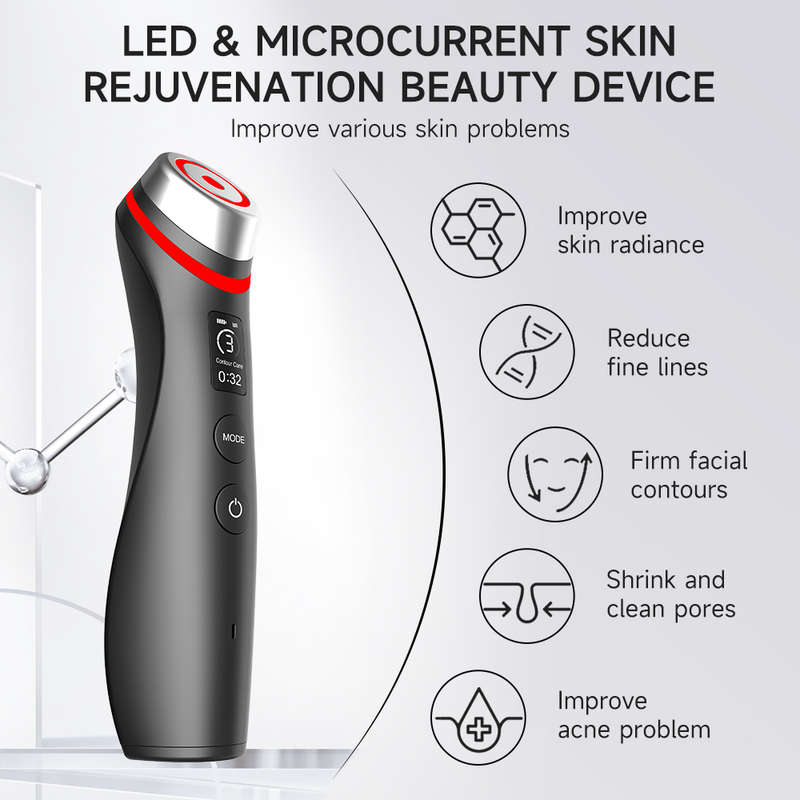 Age Booster Pro Microcurrent Facial Device | LED Therapy & Skin Rejuvenation