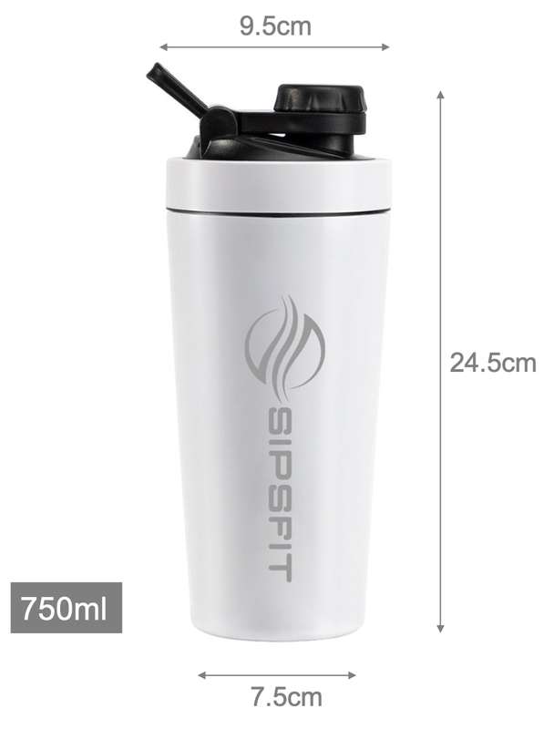 Double-Walled Stainless Steel Shaker Bottle 750ml| Insulated & Leak-Proof
