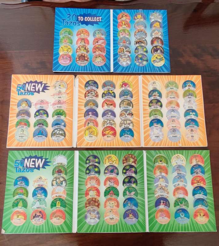 Pokemon tazo album 1,2,3,4 and 6