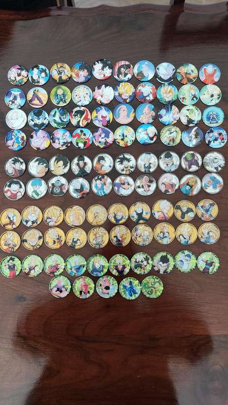 Drragon ball Z metal tazos complete