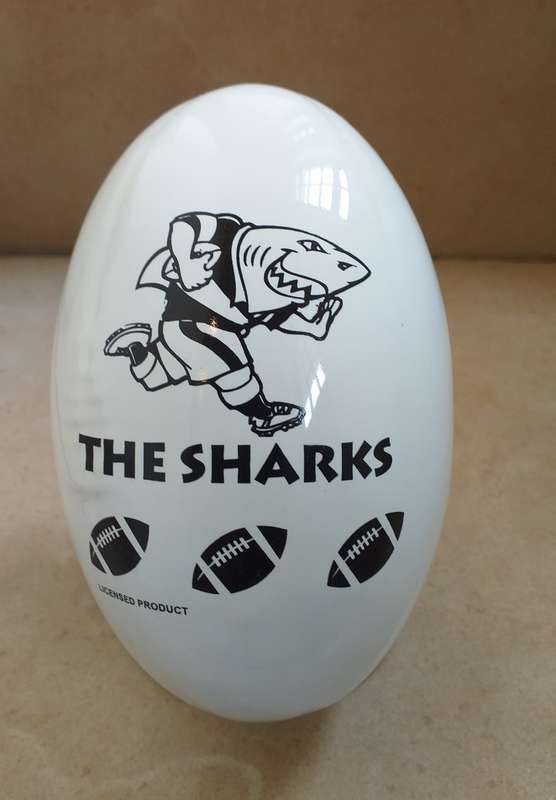 Shark ornamental rugby ball
