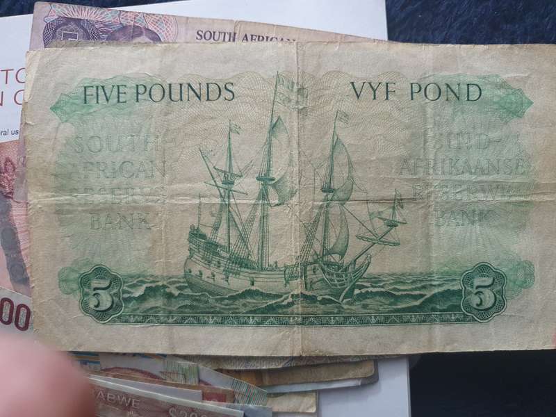 South Africa 1952 FIVE POUNDS NOTE