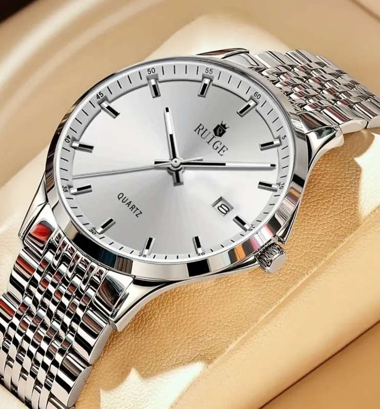Ruige High end Swiss brand waterproof stainless steel mens watch