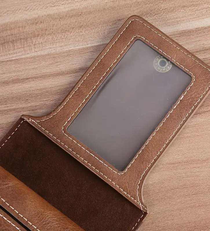 Quality Soft Leather Mens full zipper wallet