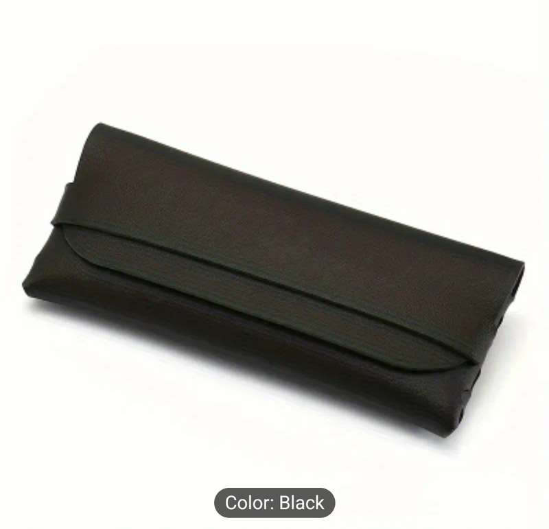 Oval full rim sunglasses in soft PU leather case