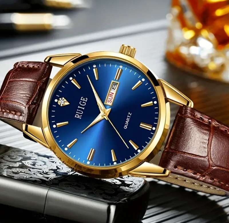 Original Ruige mens classic quality stainless steel watch