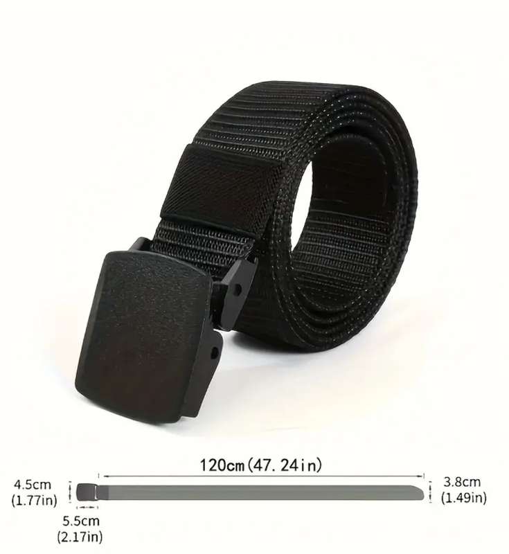 Nylon belt with quick release buckle - army green
