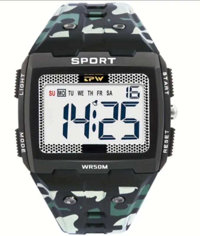 High performance digital waterproof sports watch