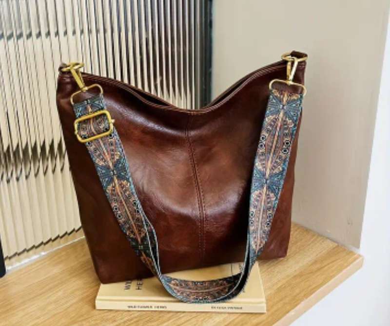 Beautiful shoulder sling bag - coffee brown