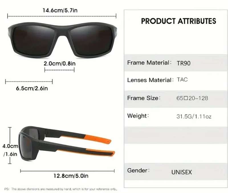 Polarized unisex sport sunglasses and protective case