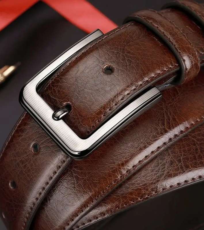 Mens genuine leather belt 130cm