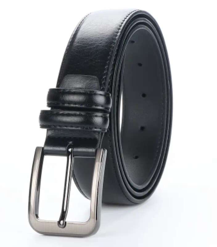 Genuine Leather unisex belt- black 125cm