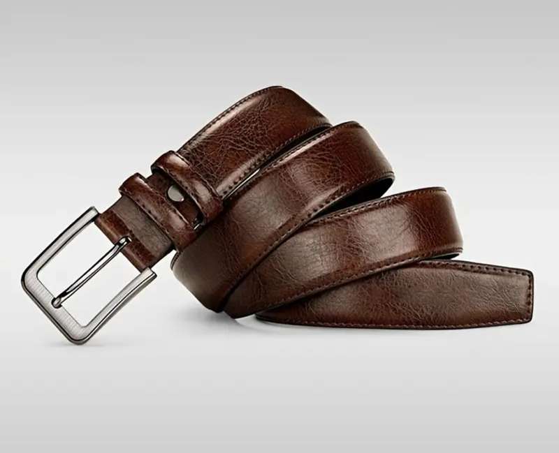 Leather unisex belt- brown 110cm