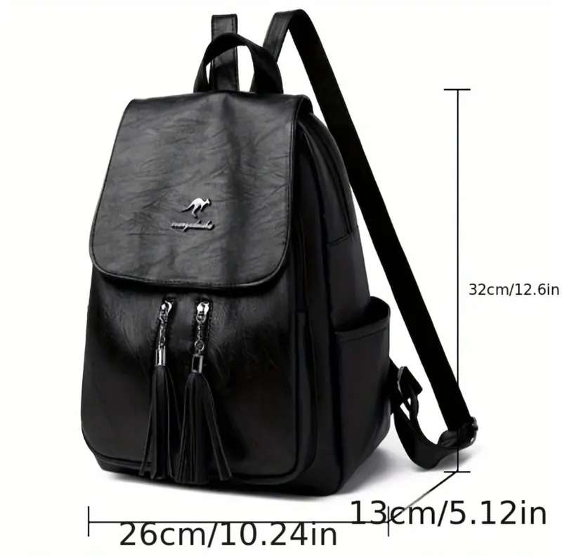 PU leather backpack