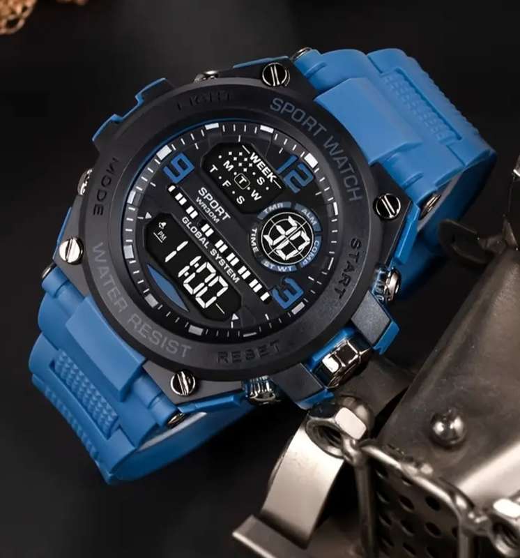 Mens digital sports watch