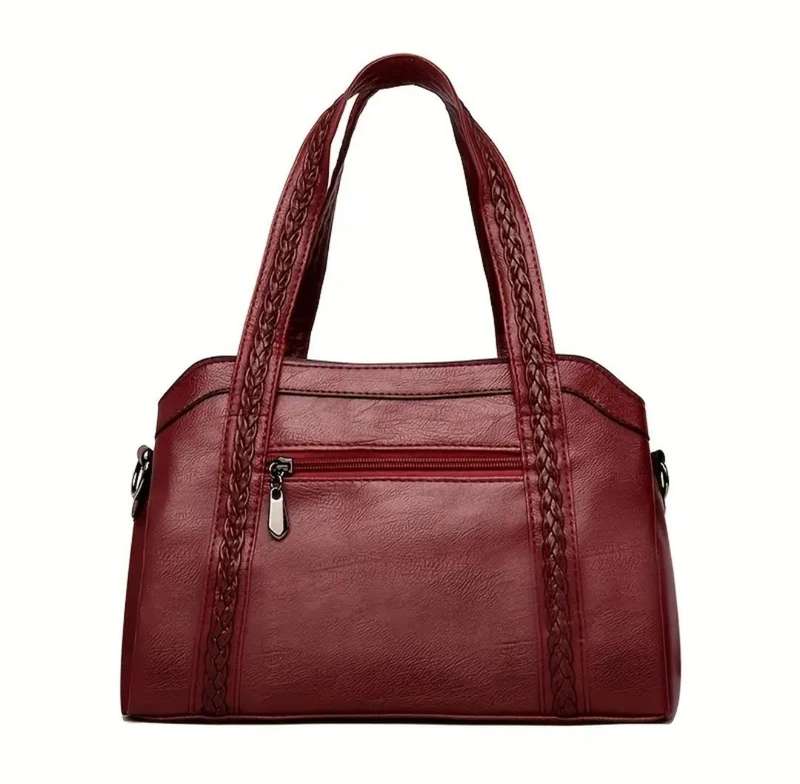 Deep red womans handbag
