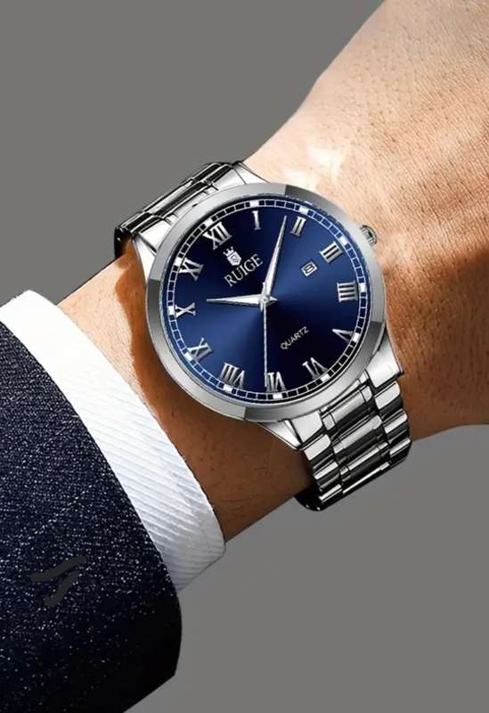 Branded Ruige full stainless steel Quarts watch