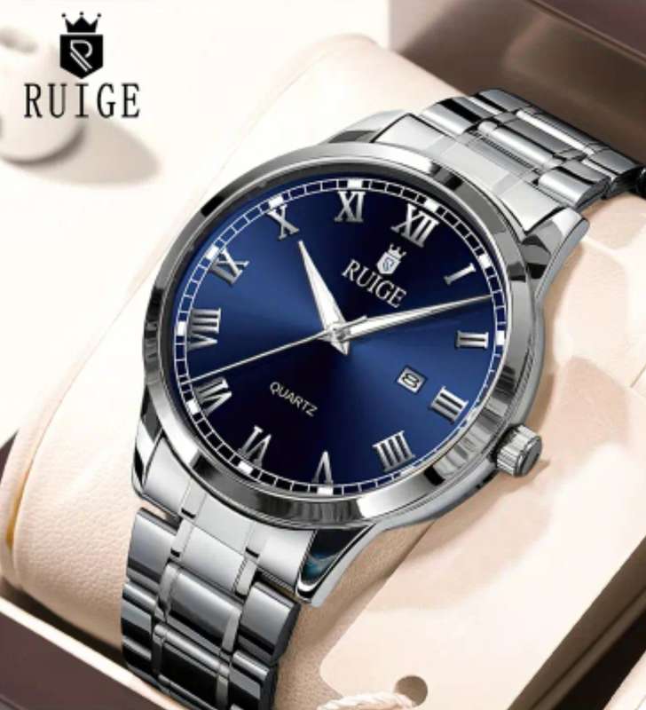 Branded Ruige full stainless steel Quarts watch