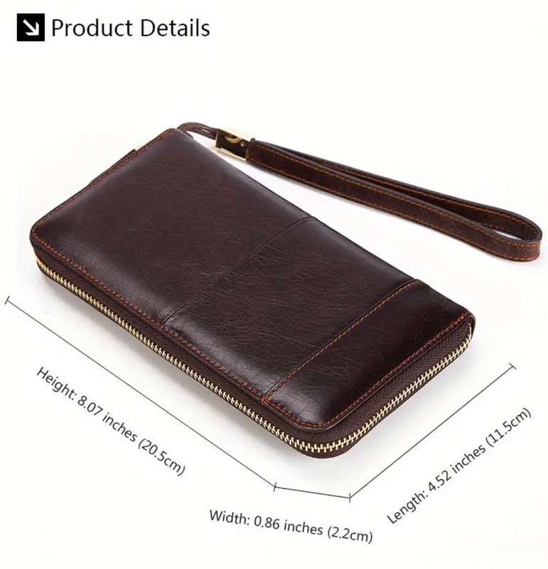 Genuine cowhide leather purse